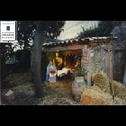 Un presepe nel giardino di fronte alla Chiesa Madre - Natale 1988 - Foto di Vincenzo Livatino