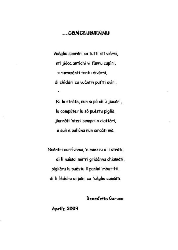 Poesie Di Natale In Dialetto Siciliano Per Bambini.Li Joca Di Li Nanni Raccolta Di Poesie In Siciliano Di Benedetta Caruso